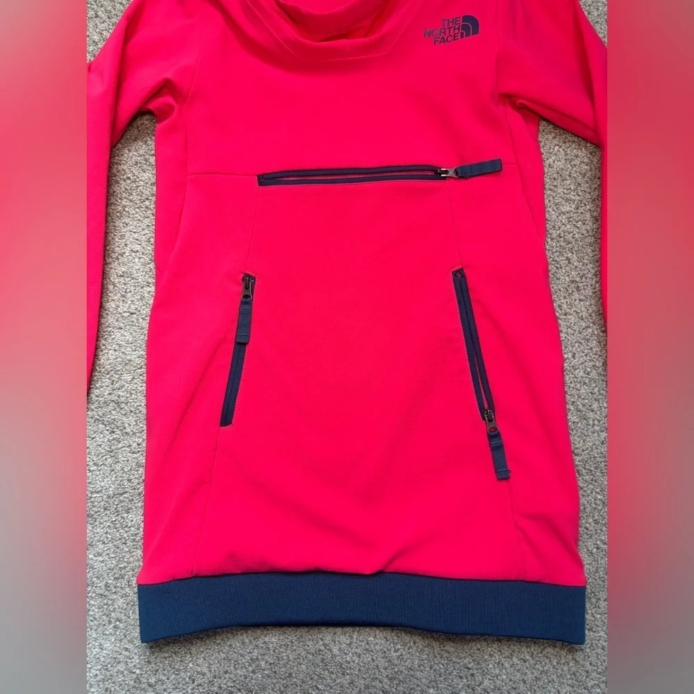 NWOT The Northface Girls Tekno Pullover Hoodie in Pink XXS Flashdry